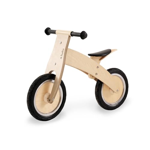Pinolino 239471 Laufrad Lino, klar lackiert, aus Holz, unplattbare Bereifung, umbaubar vom Chopper zum Laufrad, für Kinder von 2 – 5 Jahren, 85 x 38 x 55